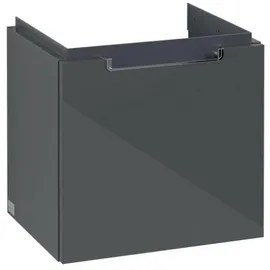Villeroy & Boch Subway 2.0 Waschtischunterschrank 1 Auszug, Griff chrom, Glossy Grey,
