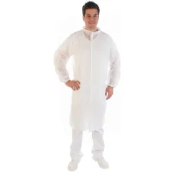 Hygonorm® PP Besucherkittel, leicht 27429 , 1 Karton = 100 Stück, Größe: XXXL, Farbe: weiß
