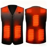 trends for living Funktionsweste Beheizbare Weste 7 Heizzonen 3 Einstellbare Wärmestufe Beheizte Weste Wasserdicht, warm, abriebfest, winddicht schwarz 3XL