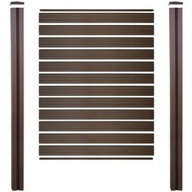 Mendler Windschutz WPC 182 x 9 cm Braun