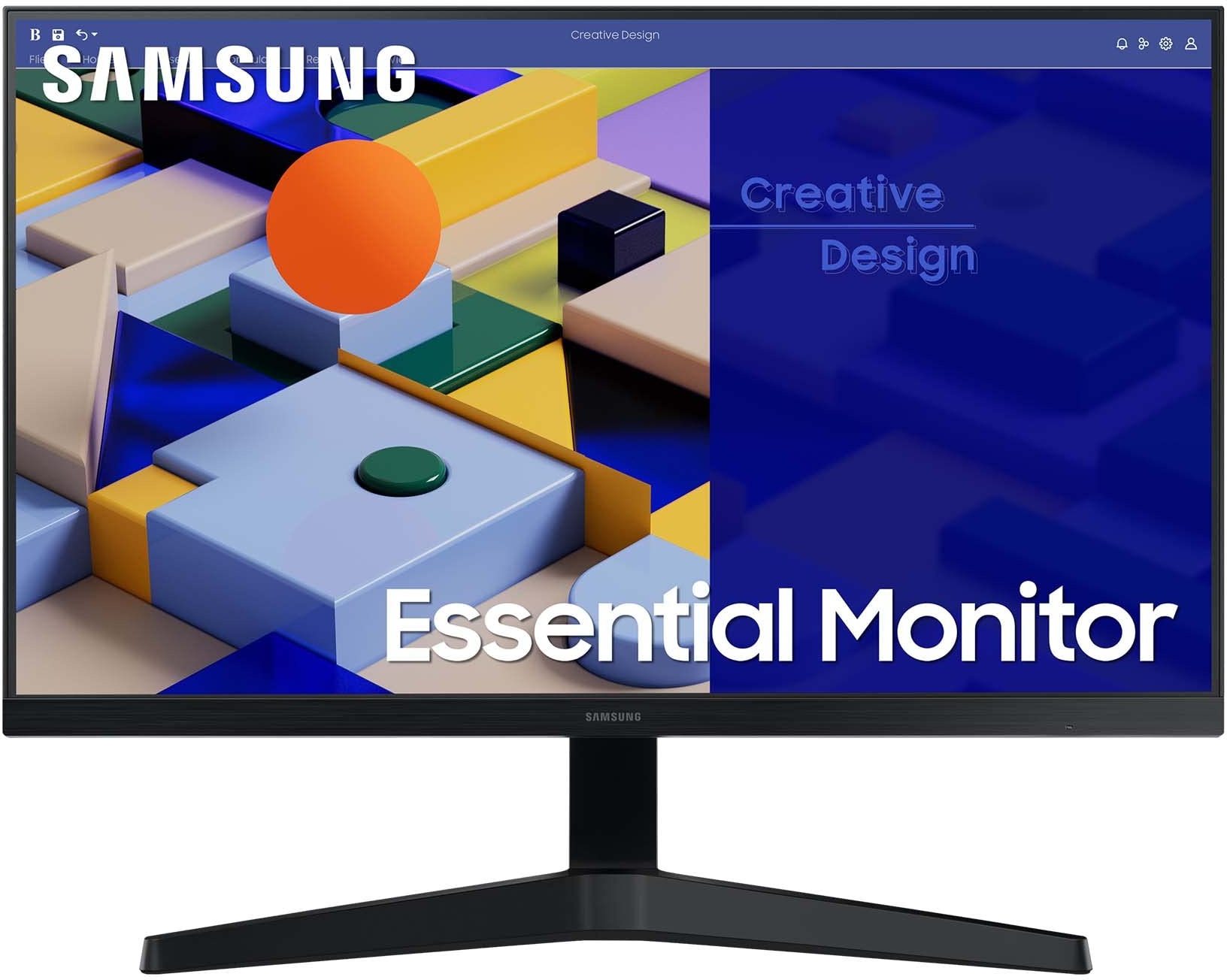 Samsung S31C Essential Monitor S24C314EAU, 24 Zoll, IPS-Panel, Full HD-Auflösung, Eco Saving Plus, AMD FreeSync, 5 ms Reaktionszeit, Bildwiederholrate 75 Hz, Schwarz