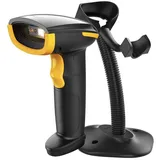 Inateck 2D Barcode Scanner mit Intelligentem Ständer, Kabellos QR Code Scanner, Handscanner mit APP und SDK, 2D Imager mit 2600mAh Akku, BCST-35