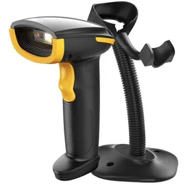 Inateck 2D Barcode Scanner mit Intelligentem Ständer, Kabellos QR Code Scanner, Handscanner mit APP und SDK, 2D Imager mit 2600mAh Akku, BCST-35