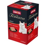 Animonda Vom Feinsten Adult Katzenfutter, Nassfutter für ausgewachsene Katzen, mit Rind + Kartoffeln 6 x 100 g