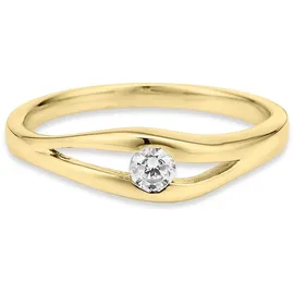 Bruno Banani Fingerring BRUNO BANANI "Schmuck Geschenk Silber 925 Damenring" Gr. 59, gold (gelbgoldfarben, kristallweiß), Fingerringe, Damen, 59, Silber 925 (Sterlingsilber), 1,8mm, Fingerring, mit Zirkonia (synth.)