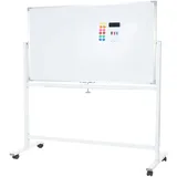 Mendler Whiteboard HWC-C85, Magnettafel Memoboard Pinnwand, mobil rollbar inkl. Zubehör - 180x100cm