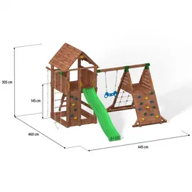 fungoo Spielturm Fortress Spider+ Teak