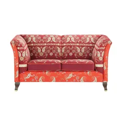 bassetti by SCHRÖNO Sofa Velours Ferrara ¦ rot ¦ Maße (cm): B: 156 H: 82 T: 82