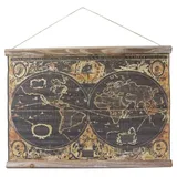 aubaho Dekoobjekt Landkarte Weltkarte historische Karte Wandkarte Antik-Stil Orbis Geogr