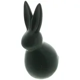 Dekoleidenschaft Dekofigur Hase Black aus Porzellan, matt-schwarz, 26 cm hoch, Osterdeko, Osterhase, Hasenfigur