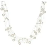 VALERO PEARLS Perlenkette unisize Silber/Weiß