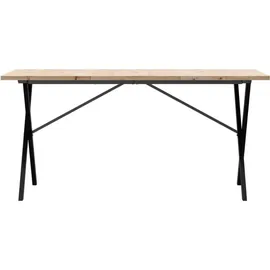 vidaXL Esstisch X-Gestell 140 x 75,5 x 80 cm braun