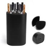 Universal Messerblock Ohne Messer Knife Holder mit 21 Schlitzen, Abflussdesign Abnehmbarer Messerhalter Schwarz Messer Block Aufbewahrung Leer Messeraufbewahrung Messerständer Unbestückte Messerblöcke