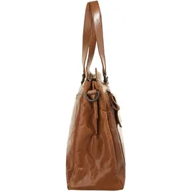 Spikes & Sparrow Leder Laptop-Schultertasche, Brandy