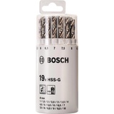 Bosch Accessories 2607018361 HSS Metall-Spiralbohrer-Set 19teilig geschliffen DIN 338 135°,