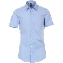 Venti Kurzarmhemd blau Baumwolle, blau, NOS