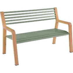 Fermob SOMERSET Bank Aluminium/Teak 122x62x82 cm - Braun