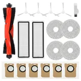 Spofan Zubehör für X20 1 Hauptbürste/4 Seitenbürsten/2 Hepa Filter/4 Wischtücher/6 Staubbeutel/1 Reinigungsbürste