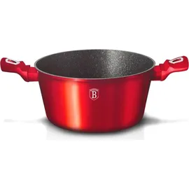 Berlinger Haus BH/1256N Metallic Line Burgundy Kasserolle in Rot mit Deckel Topf Durchmesser 20 cm