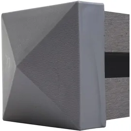 Mendler Windschutz 195 cm grau Aluminium 2 St.