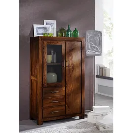 MASSIVMOEBEL24.DE Highboard 90 x 148 x 42 cm Braun