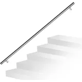 Edelstahl Handlauf Treppengeländer Geländer und Handläufe Wandhandlauf Wand Treppe Wandhalterung Innen & Außen 180 cm - Tolletour
