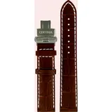 Certina - Leder Ds Podium Gent Standard Lederband Braun 19/18mm C600016923 - alligator-prägung,braun,rind