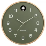 Karlsson Natural Cuckoo Analoge Uhr Rund Grün