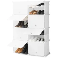 InnovaGoods Tragbares Modul-Schuhregal Weiß