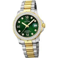 Jaguar Edelstahl silber gold Executive Armbanduhr UJ893/3