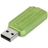 Verbatim USB DRIVE 2.0 PINSTRIPE USB-Stick 128GB Eucalyptus, Grün 49462 USB-A (USB 2.0)