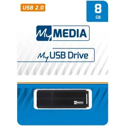 MyMedia USB 2.0 Stick 8GB, schwarz