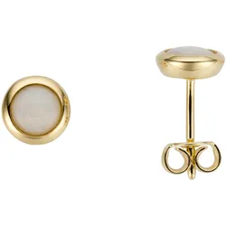 Firetti Paar Ohrstecker »Schmuck Geschenk Gold 333 Ohrschmuck Farbstein Edelstein Opal«, mit Opal Firetti gelbgoldfarben-weiß + weiß
