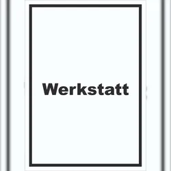 Werkstatt Schild mit Text Handwerk Reparatur hochkant A6 (105x148mm)