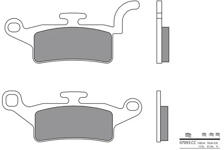 Brembo S.p.A. Remblokken Scooter carbon keramiek - 07093CC