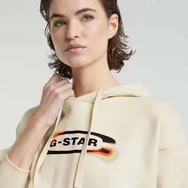 G-Star Old Skool Logo Loose Kapuzenpullover Chalk XL