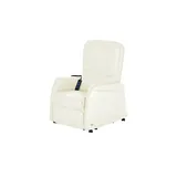 HIMOLLA Fernsehsessel 7568 Leder 77 x 104 x 85 cm Weiß elektrisch