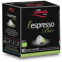 Caffè Trombetta L‘Espresso, Nespresso kompatible Kapseln, biologisch - 8 Packungen zu je 10 Kapseln, 80 Kapseln
