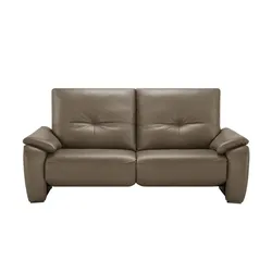 Wohnwert Sofa  aus Echtleder Halina , braun , Maße (cm): B: 205 H: 98 T: 98