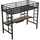 XDOVET Hochbett mit Schreibtisch und zwei Bücherregalen 90 x 200 cm MDF schwarz