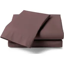 Heckett and Lane Bettlaken Mako-Satin 270 x 290 cm braun