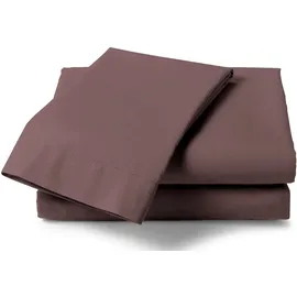 Heckett and Lane Bettlaken Mako-Satin 270 x 290 cm braun