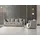 JVMöbel Grau Luxus 2tlg Wohnzimmer Set Sofa 3-Sitzer Sessel modernes Design Couch