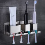 SUS 304 Elektrozahnbürstenhalter, Wand, selbstklebend, ohne Bohren für Badezimmer, Edelstahl