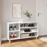 CKioict Vorratsschrank Vertikales Schuhablage Aufbewahrung für Eingang Schuhregal Hochglanz-Weiß 102x36x60 cm Holzwerkstofffür Flur Schlafzimmer Eingang