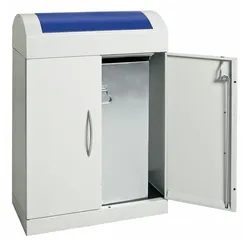 stumpf Abfalltrennung TD 1, RAL 7035/RAL 5010, verz. Innenbehälter, 1x90 Liter