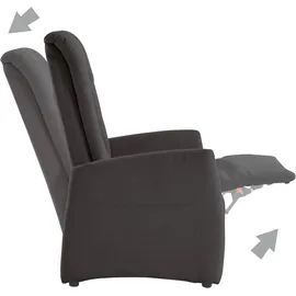 sit&more TV-Sessel SIT & MORE "Melissa", grau (fango), B:71cm H:113cm T:85cm, 100% Polyester, Sessel, wahlweise elektrisch oder manuell verstellbar, optional Aufstehhilfe