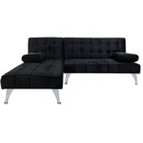 Hti-Living Eckcouch Velvet 1-Sitzer Schwarz