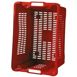 CHEFGASTRO Mehrzweck Lager-& Transportkiste lebensmittelecht offener Boden 40L rot Obst-Gemüsekiste, Transportbox, Mehrzweckkasten, Professional