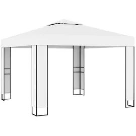 vidaXL Pavillon mit Doppeldach 3 x 3 m Weiß